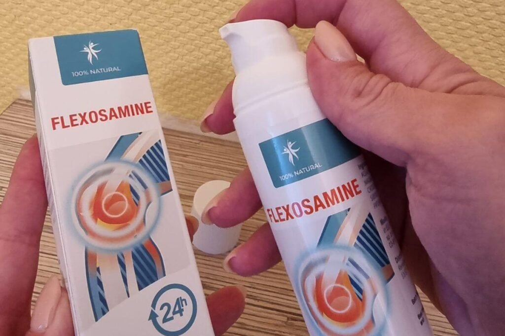 Aplicación de Flexosamine Forte en la rodilla para aliviar el dolor articular