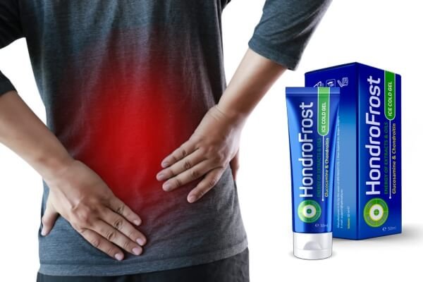 Proceso de penetración y alivio del dolor articular con Hondrofrost Gel.